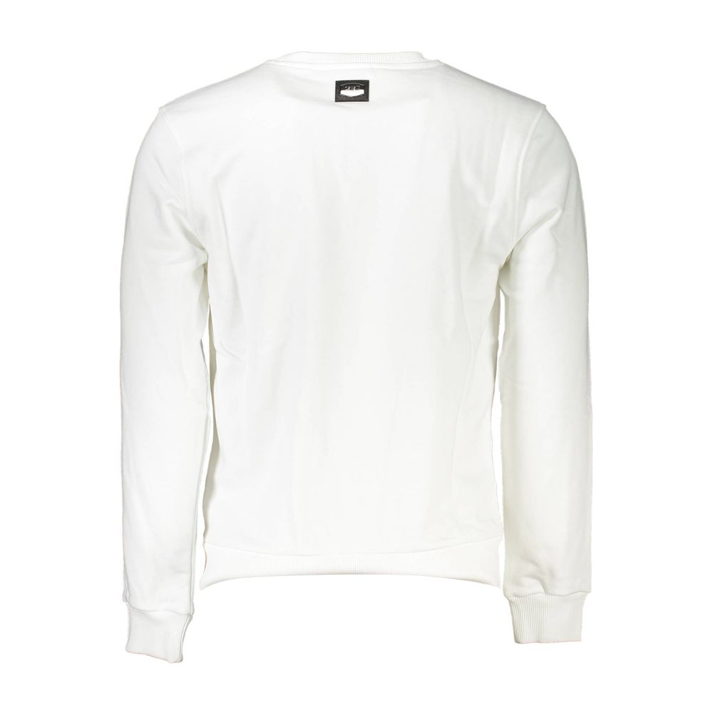 Cavalli Class White Cotton Sweater Cavalli Class