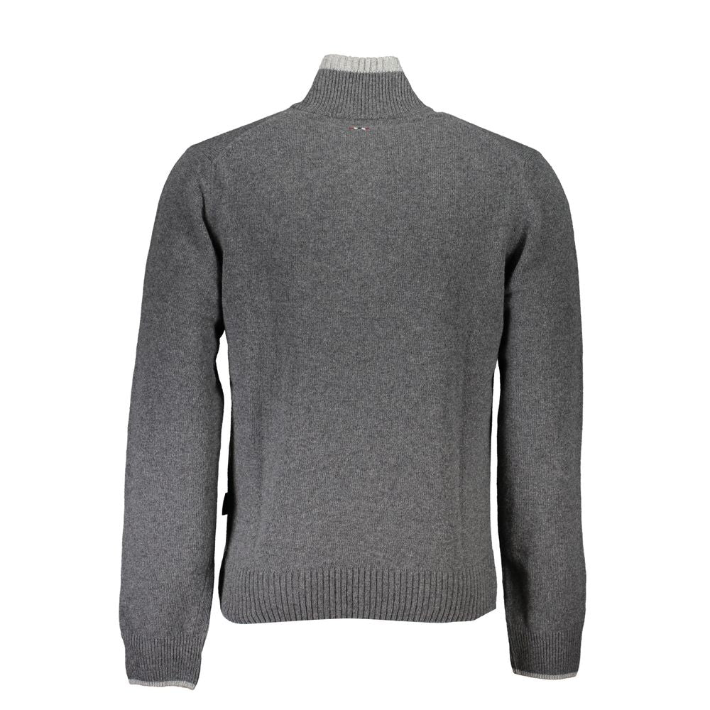 Napapijri Gray Fabric Sweater Napapijri