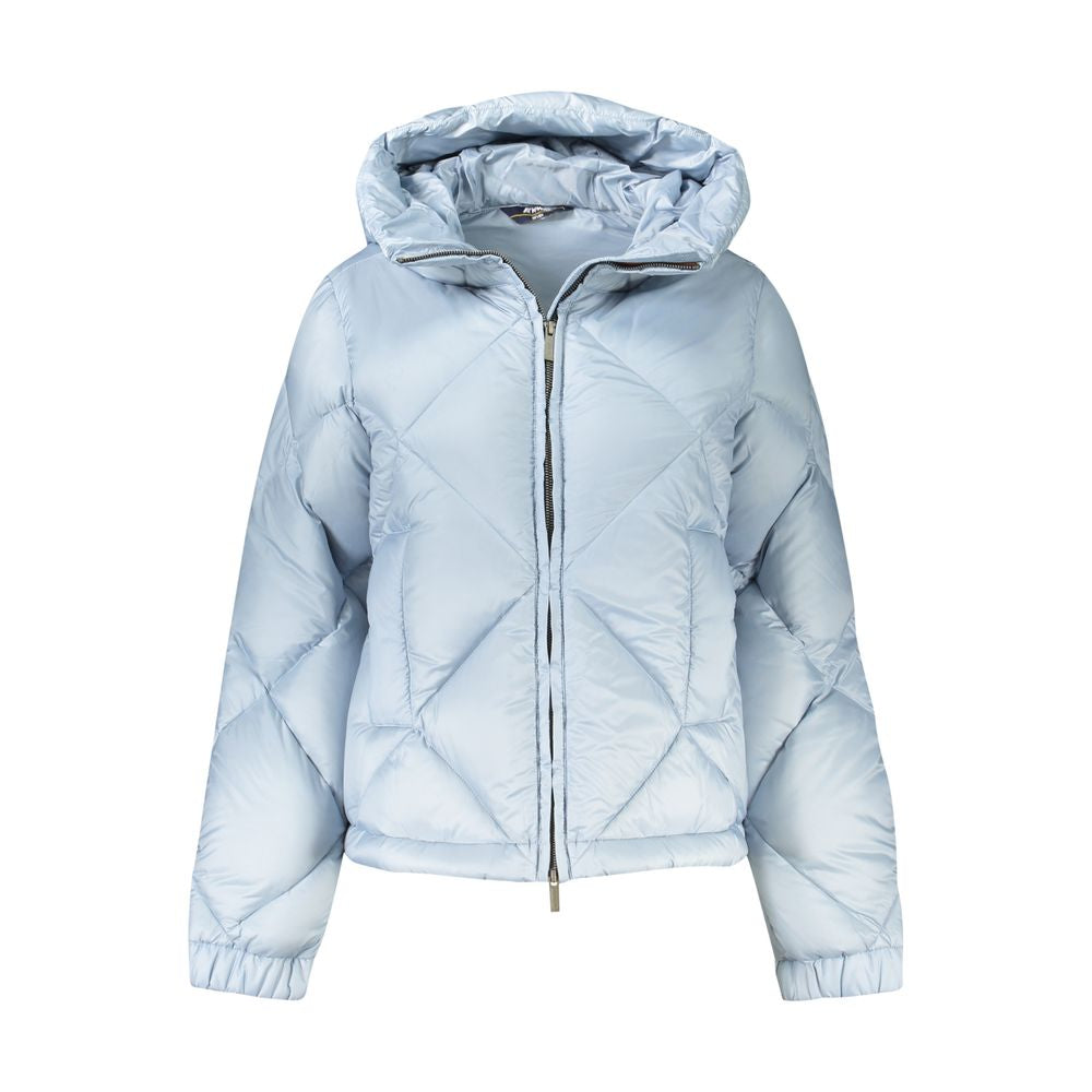 K-WAY Blue Polyester Jackets & Coat K-WAY