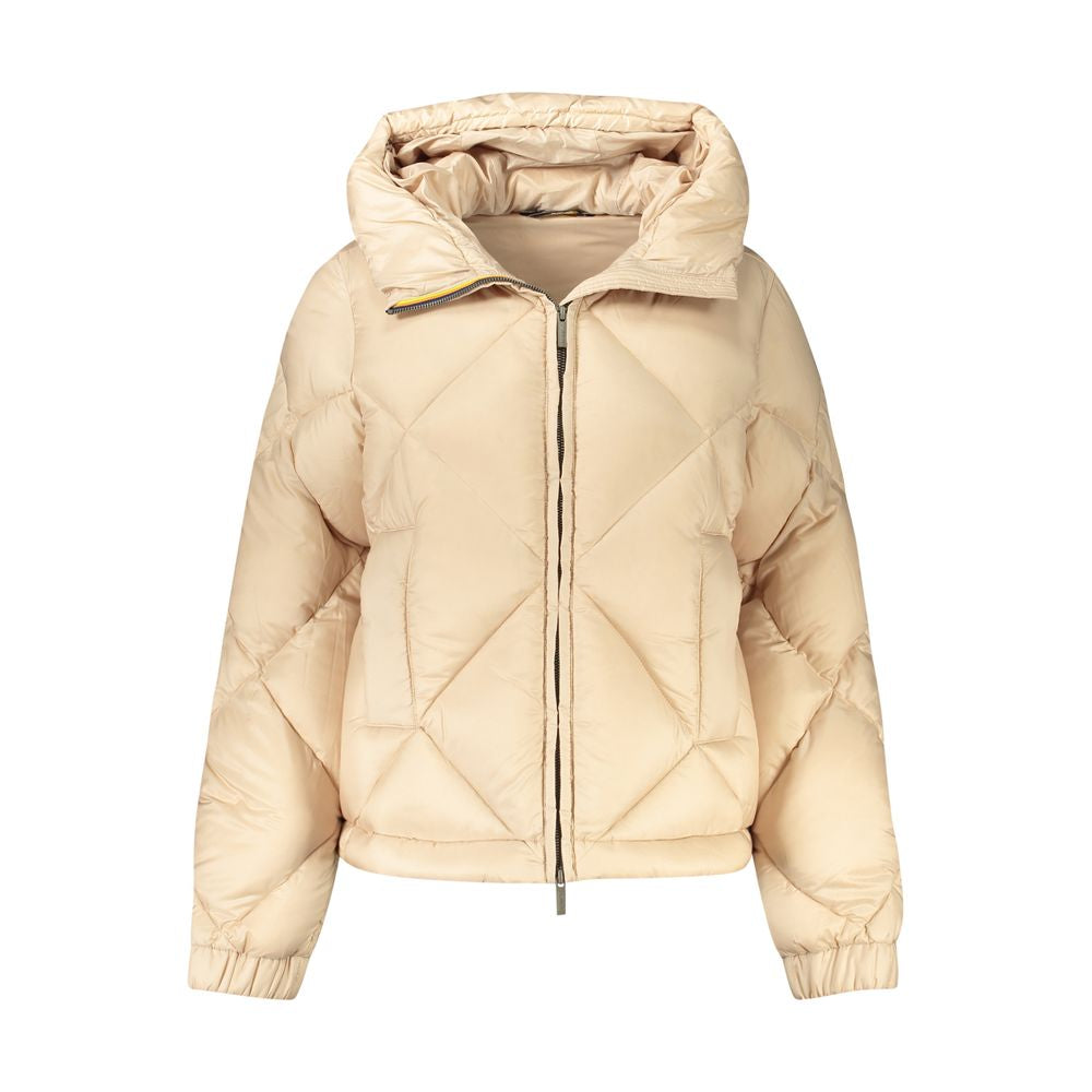 K-WAY Beige Polyester Jackets & Coat K-WAY