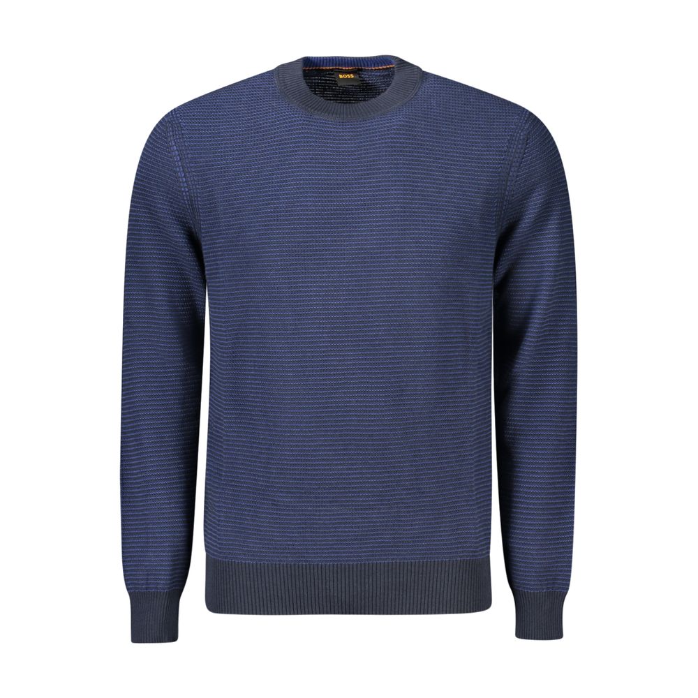Hugo Boss Blue Cotton Sweater Hugo Boss