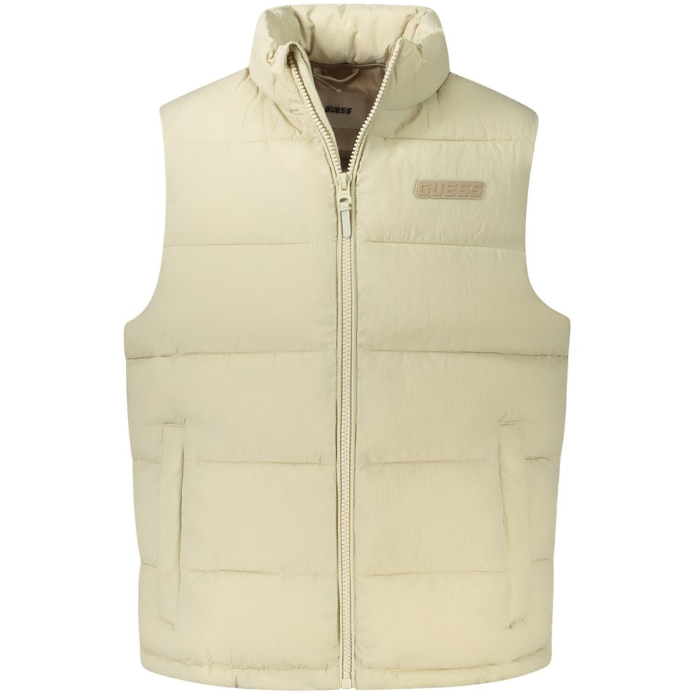 Guess Jeans Beige Polyamide Jacket Guess Jeans
