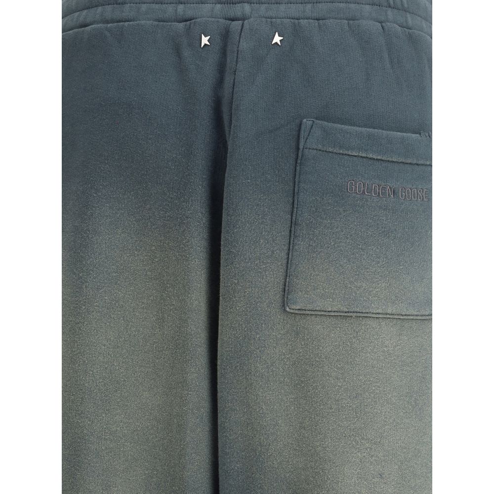 Golden Goose Blue Cotton Casual Pants Golden Goose
