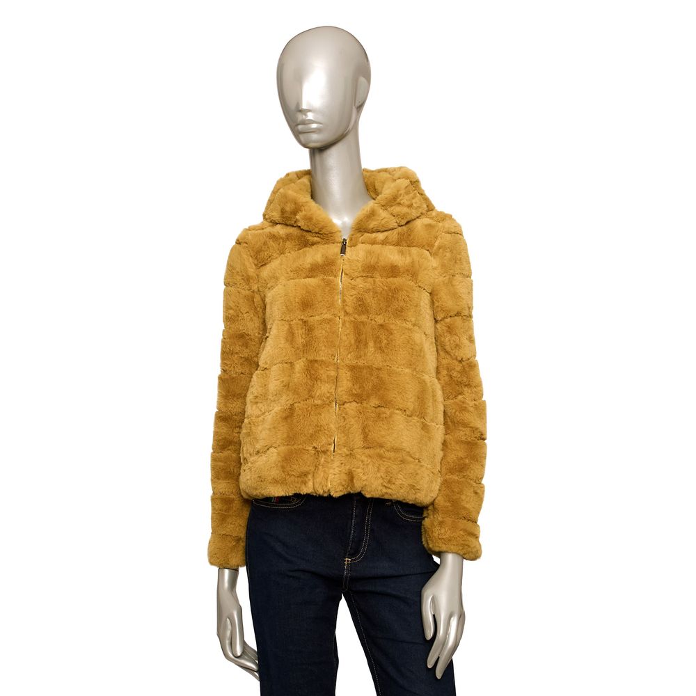 Baldinini Trend Yellow Polyester Women Jacket Baldinini Trend