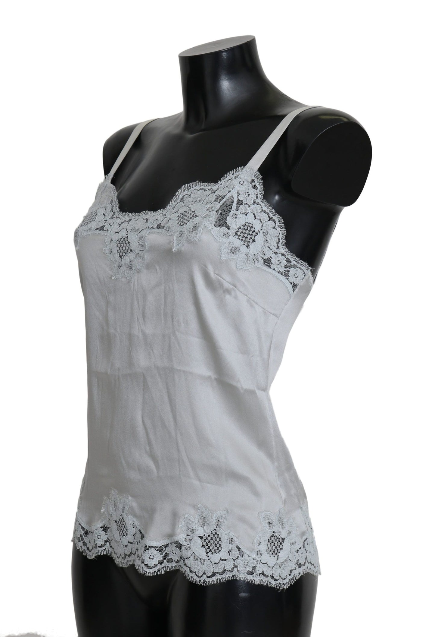 Dolce & Gabbana Green Silk Lace Dress Chemisole Lingerie Dolce & Gabbana
