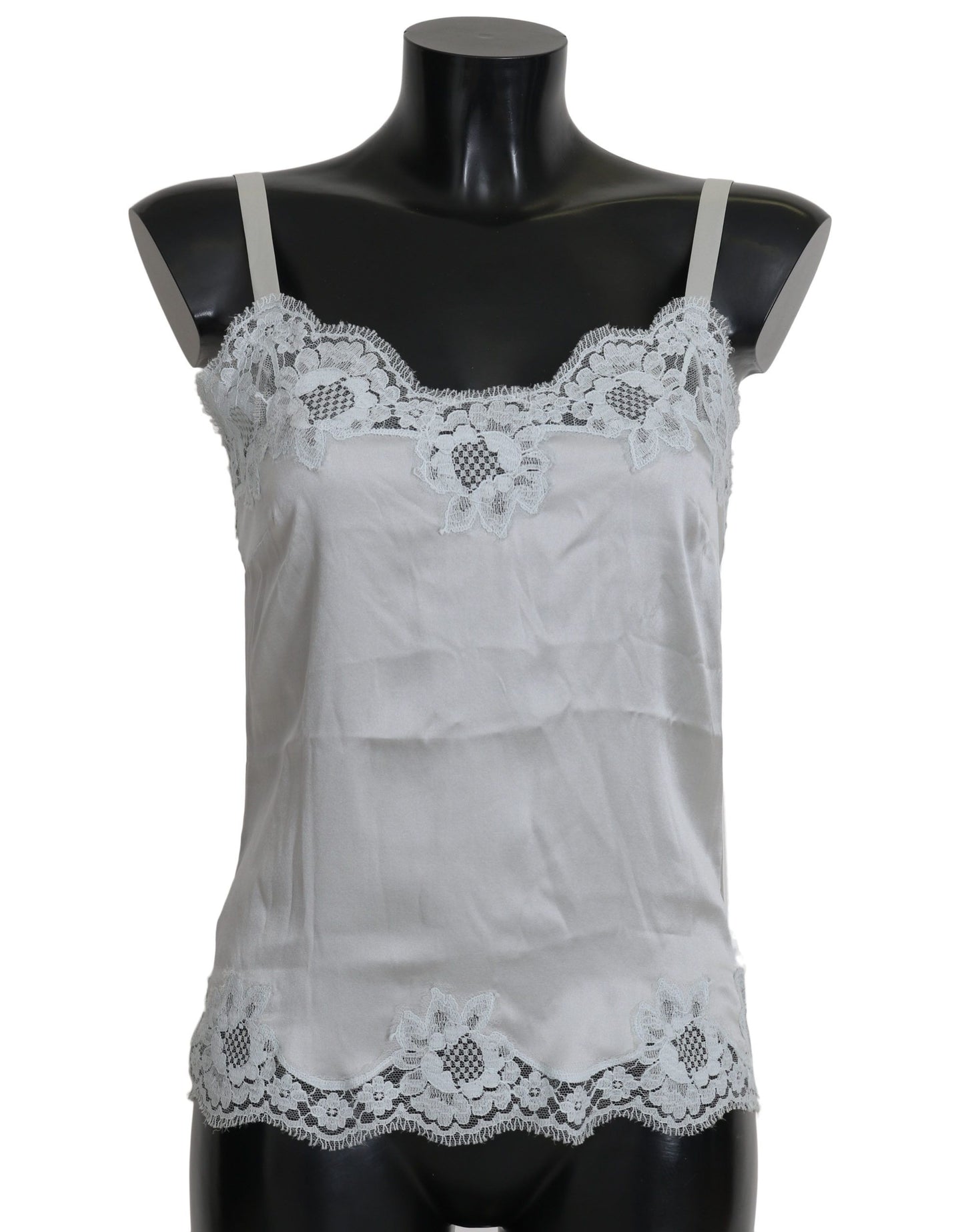 Dolce & Gabbana Green Silk Lace Dress Chemisole Lingerie Dolce & Gabbana