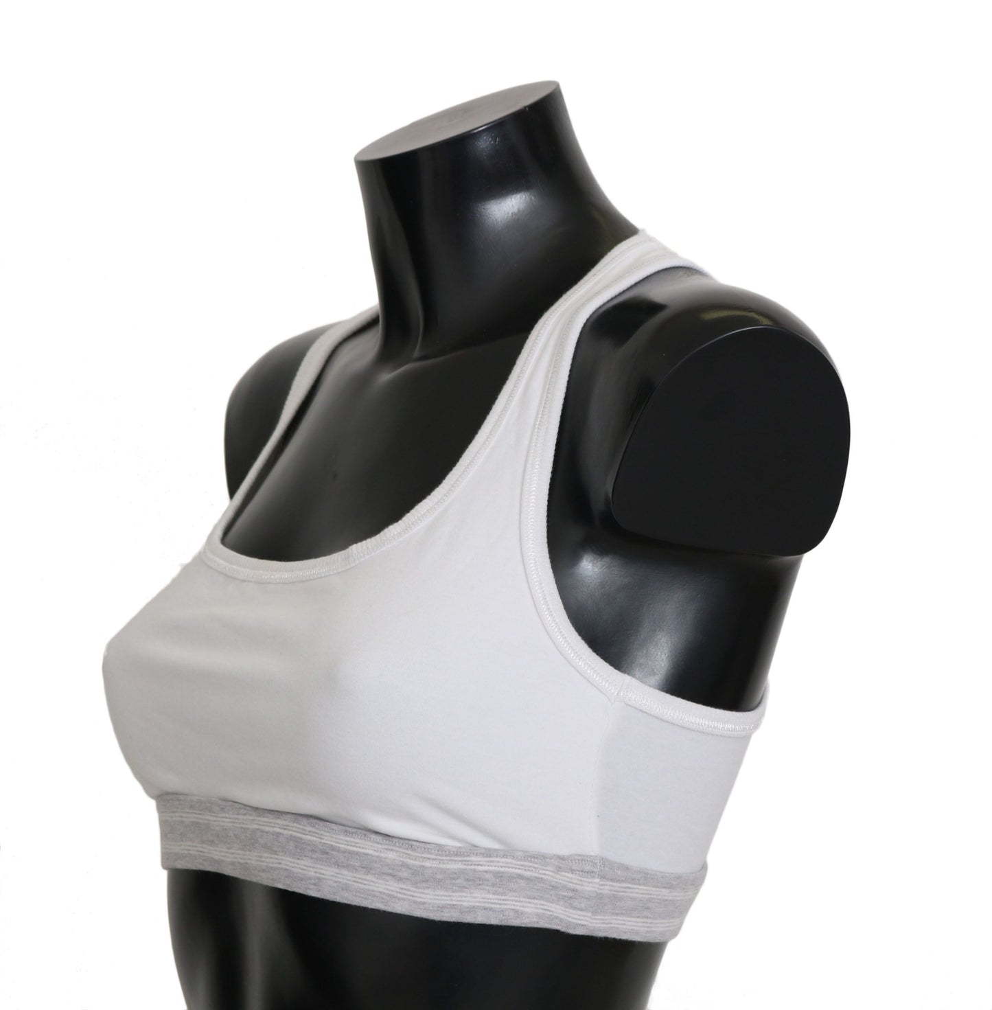Dolce & Gabbana White Cotton Sport Stretch Bra Underwear Dolce & Gabbana