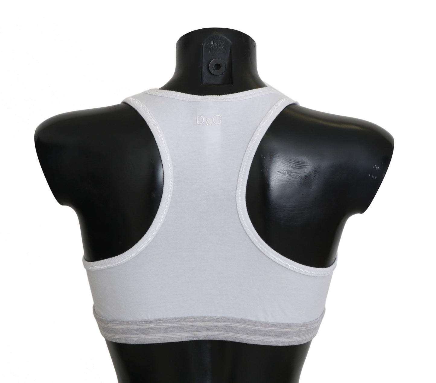 Dolce & Gabbana White Cotton Sport Stretch Bra Underwear Dolce & Gabbana