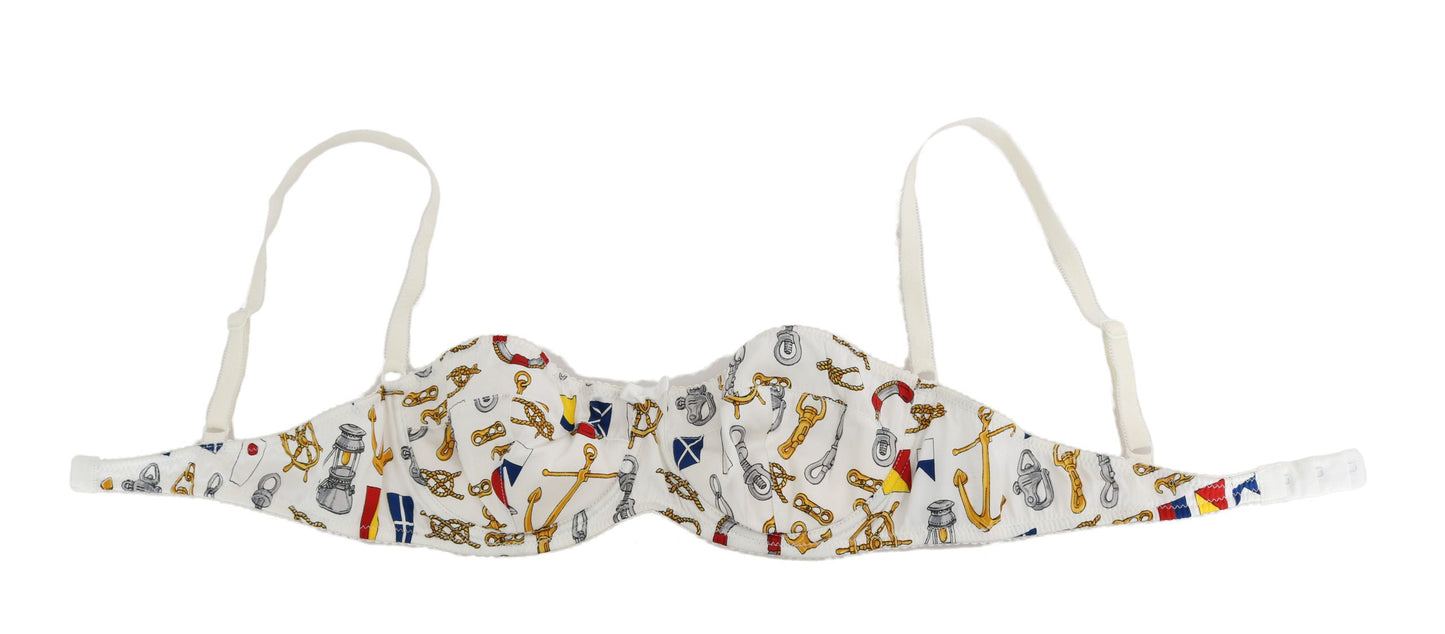 Dolce & Gabbana White Balconcino Sailor Print Underwear Dolce & Gabbana