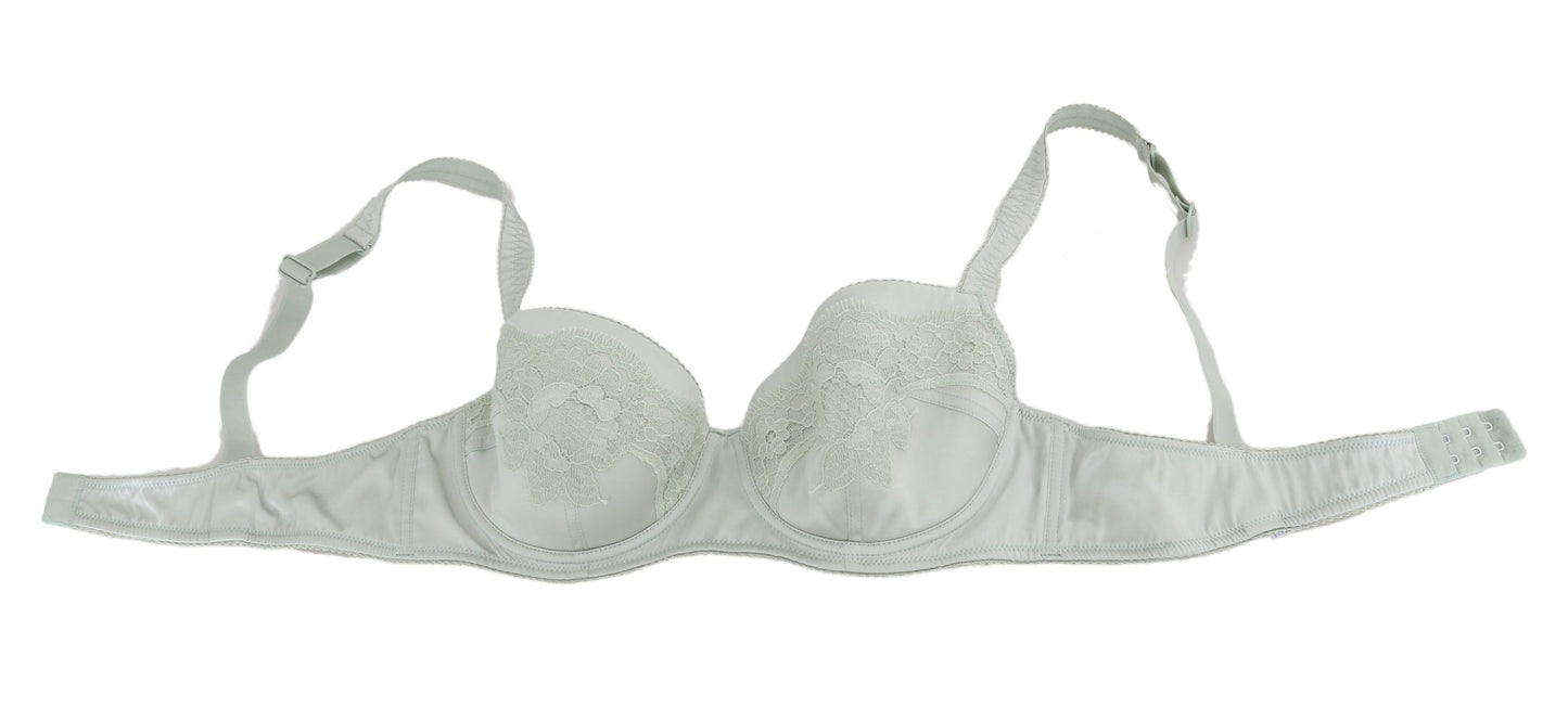 Dolce & Gabbana Green Balconcino Bra Floral Lace Underwear Dolce & Gabbana