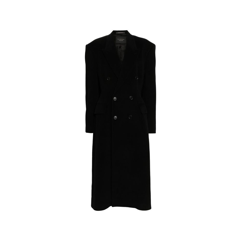 Balenciaga Cashmere And Wool Cinched Coat Balenciaga