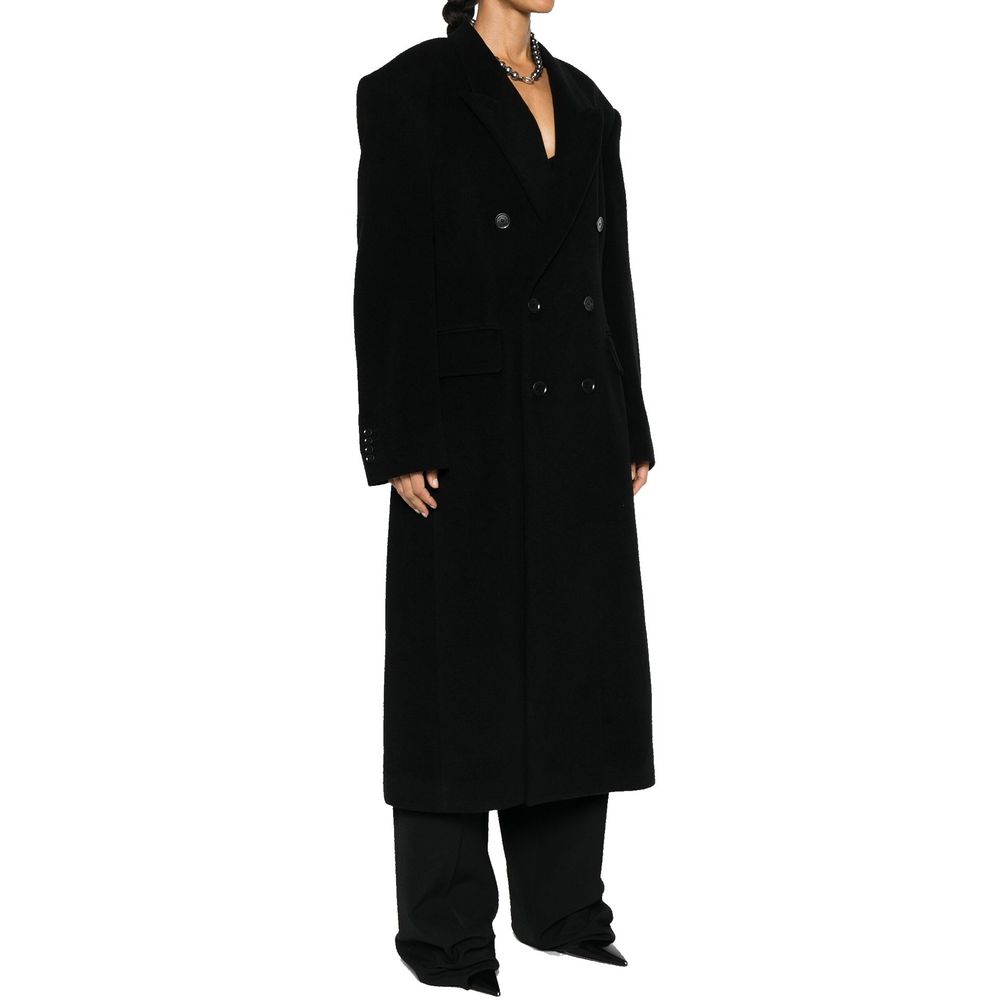 Balenciaga Cashmere And Wool Cinched Coat Balenciaga