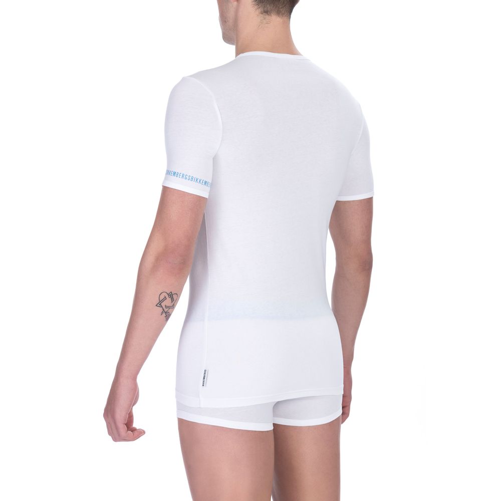 Bikkembergs White Cotton Men's T-Shirt Bikkembergs
