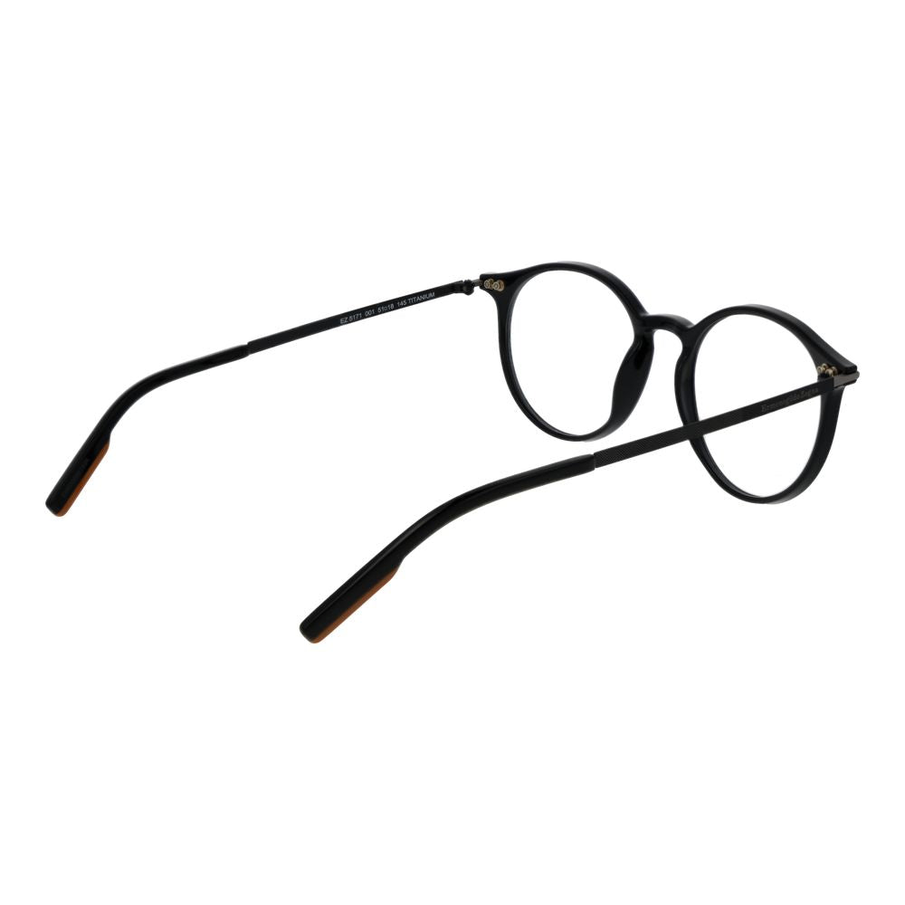 Ermenegildo Zegna Black Plastic Glasses Frames