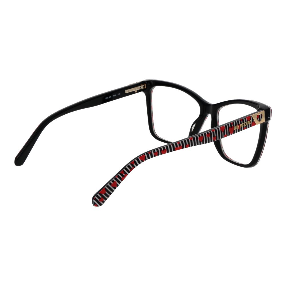 Love Moschino Black Acetate Glasses Frames