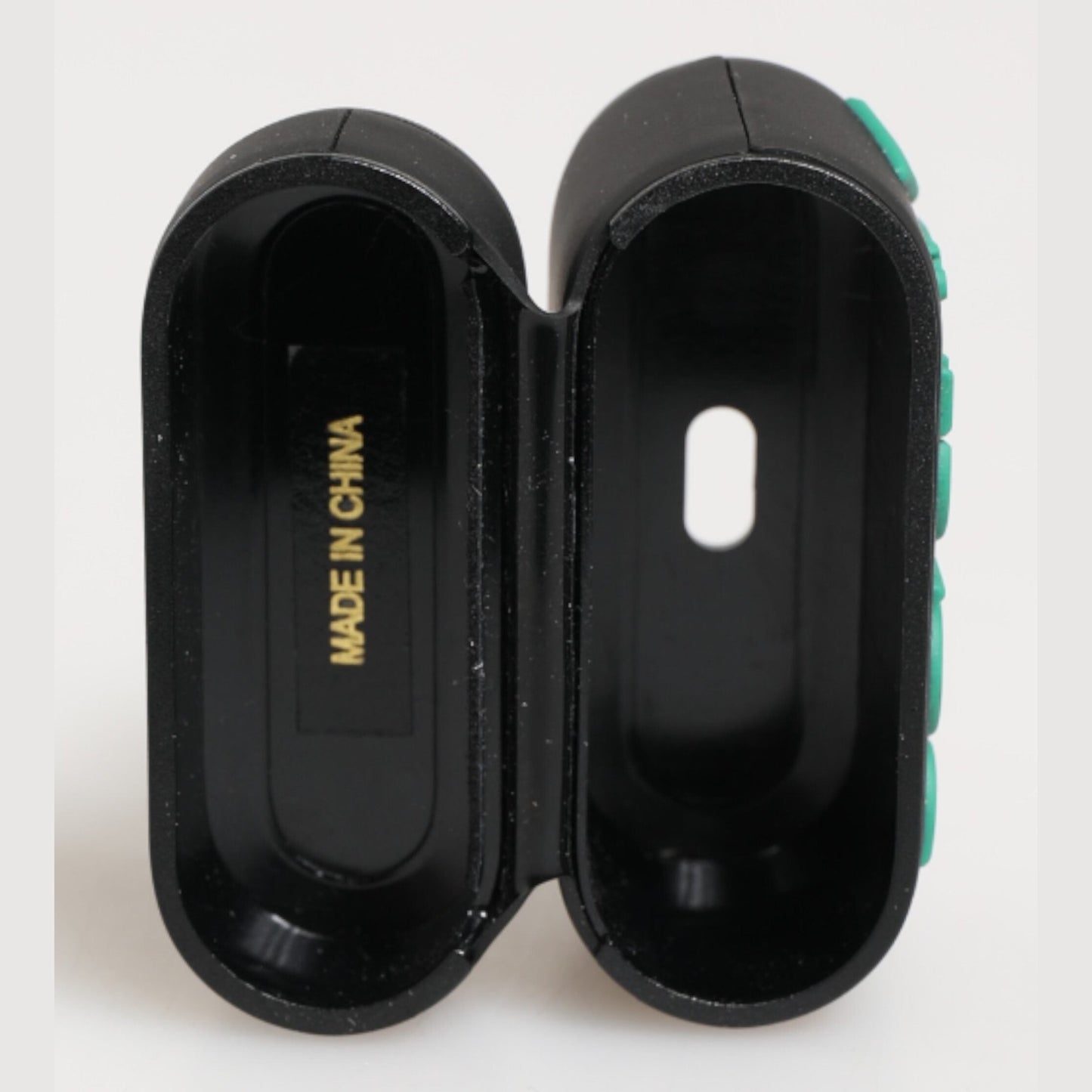 Dolce & Gabbana Black Mint Rubber Logo Embossed Accessory Airpods Case