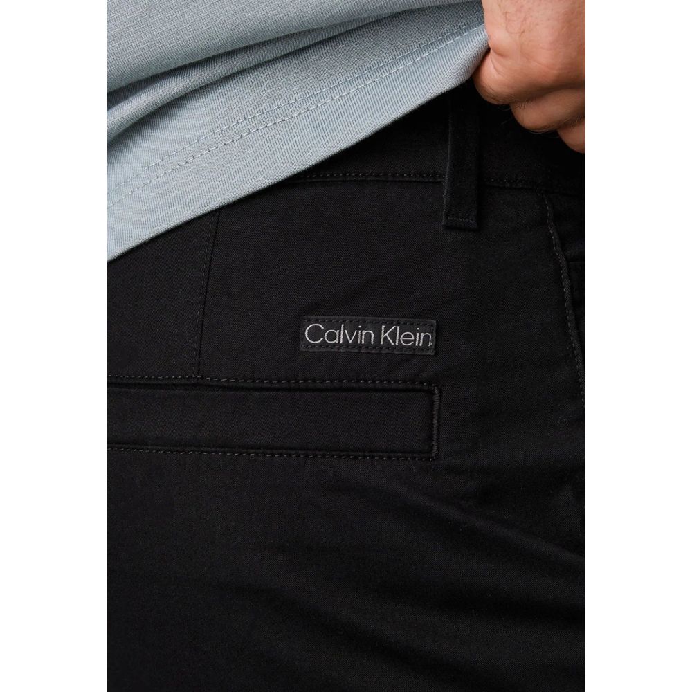 Calvin Klein Jeans Black Recycled Cotton Chino Pants Calvin Klein Jeans