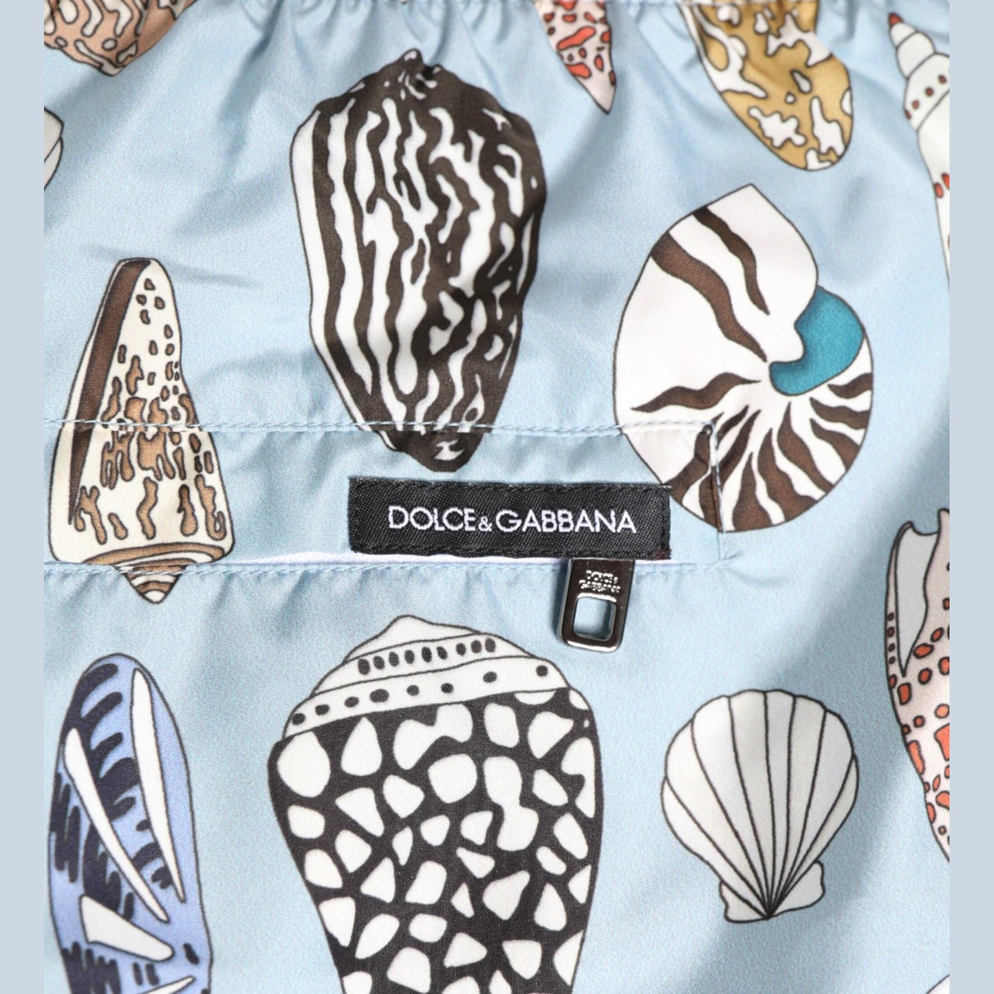 Dolce & Gabbana Blue Seashell Print Nylon Men Shorts Swimwear