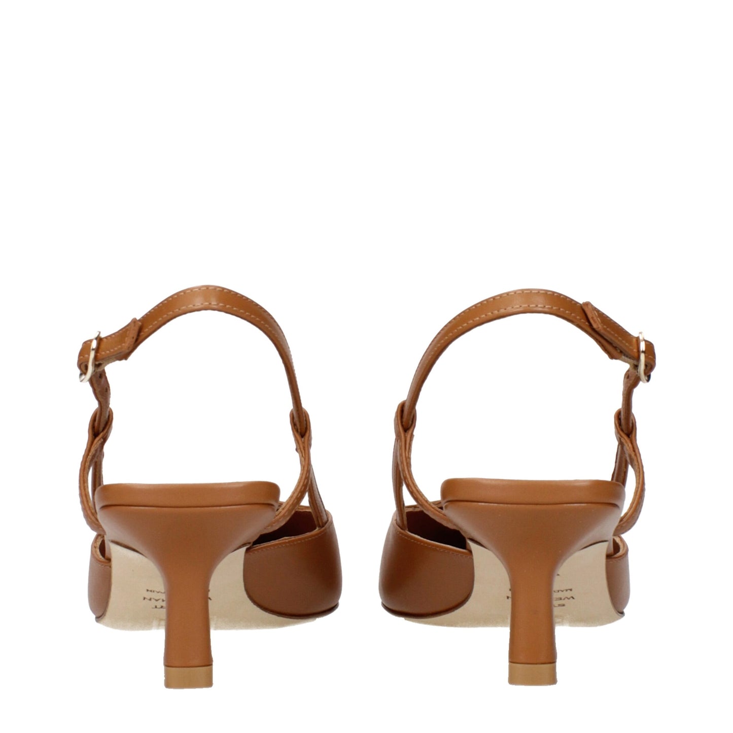 Stuart Weitzman Brown Leather Mid Heel Pumps Stuart Weitzman
