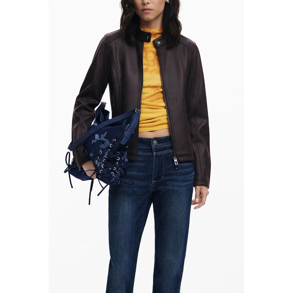 Desigual Brown Polyester Women's Jacket Desigual