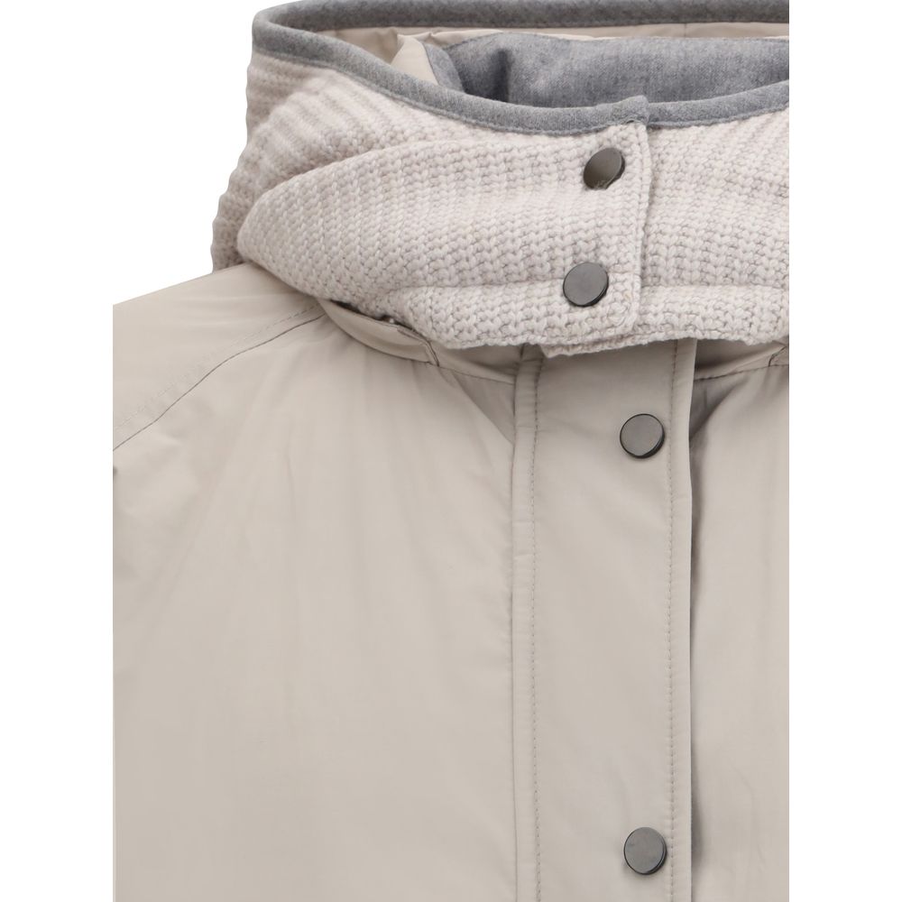 Brunello Cucinelli Gray Polyester Coat