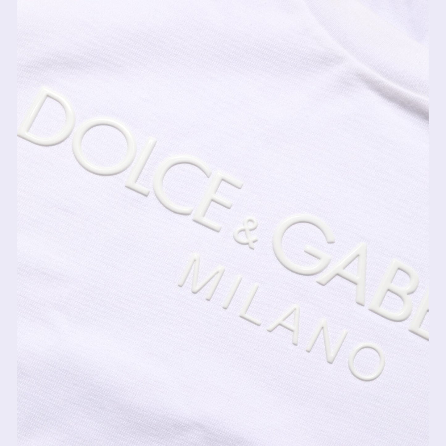 Dolce & Gabbana White Cotton Crew Neck Short Sleeves T-shirt