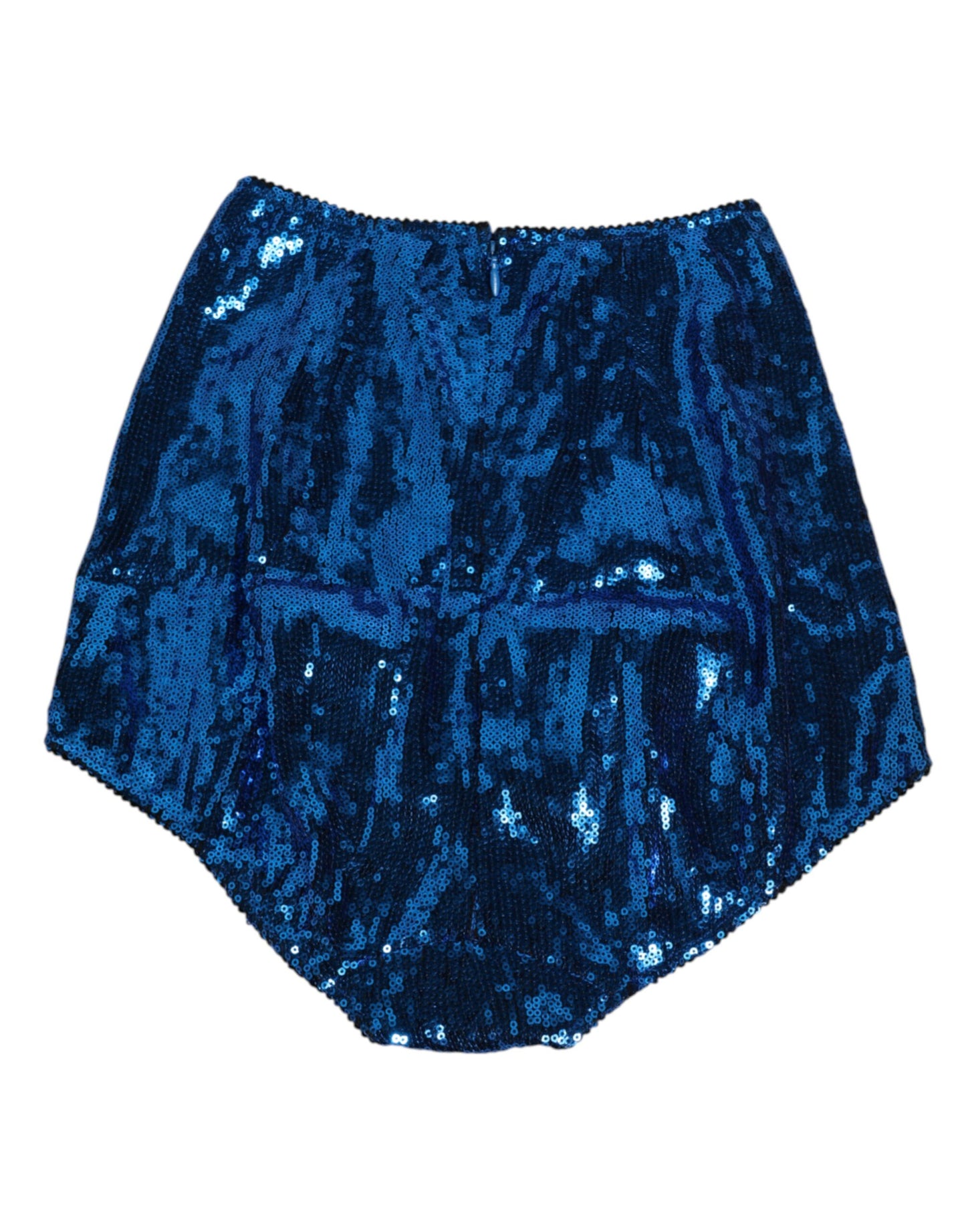 Dolce & Gabbana Blue Sequin Embellished High Waist Girdle Underwear Dolce & Gabbana