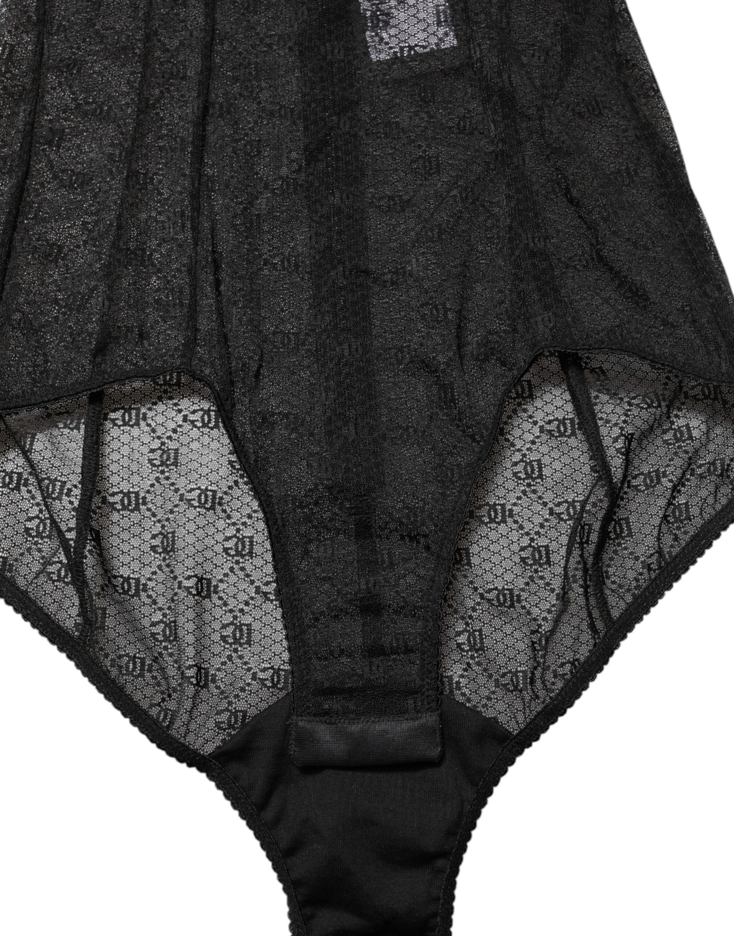 Dolce & Gabbana Black Nylon Stretch Bodysuit Lingerie Underwear Dolce & Gabbana