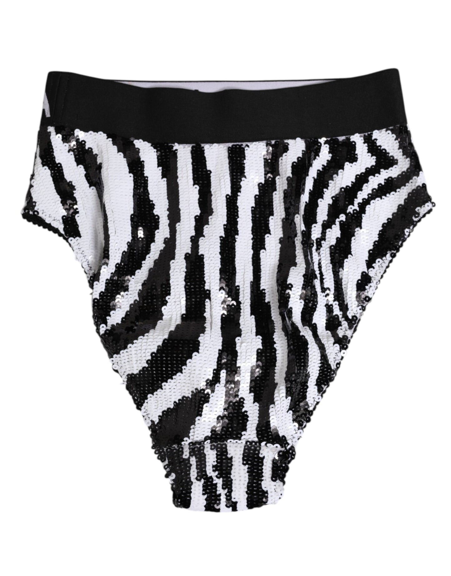 Dolce & Gabbana Black White Stripes High Waist Panty Underwear Dolce & Gabbana