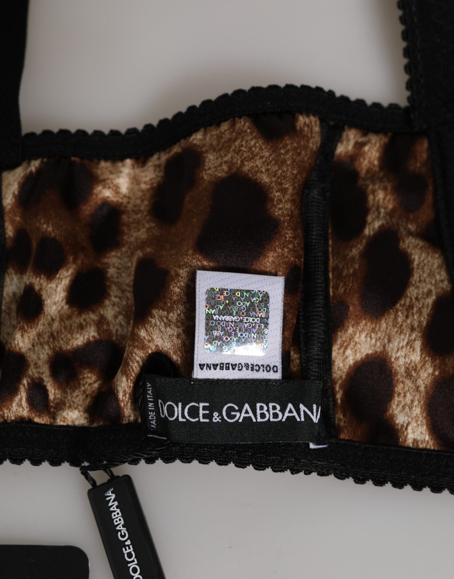 Dolce & Gabbana Brown Leopard Silk Balconnet Bra Underwear Dolce & Gabbana