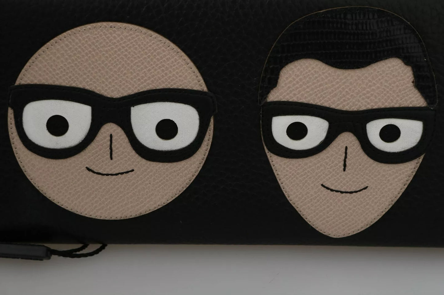 Dolce & Gabbana Black Leather #DGFAMILY Zipper Continental Mens Wallet Dolce & Gabbana