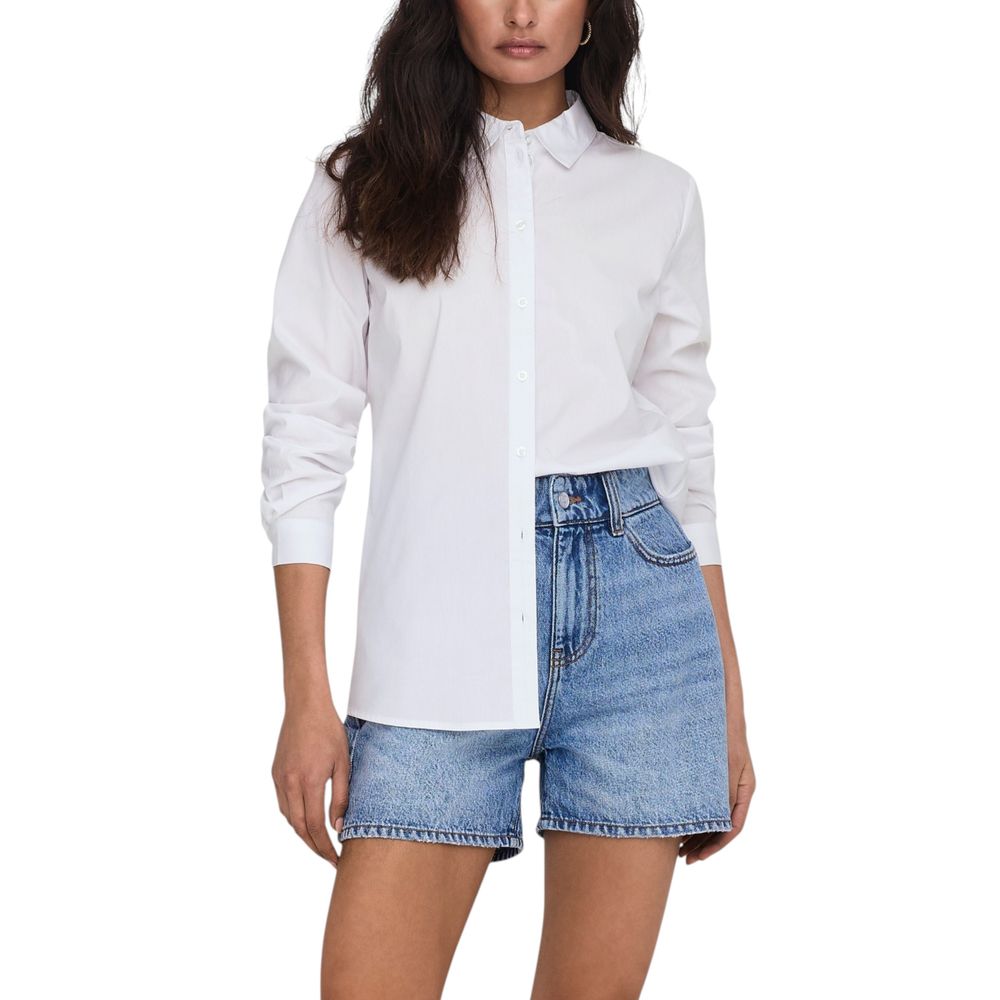 Jacqueline De Yong Blue Cotton Shirt Jacqueline De Yong