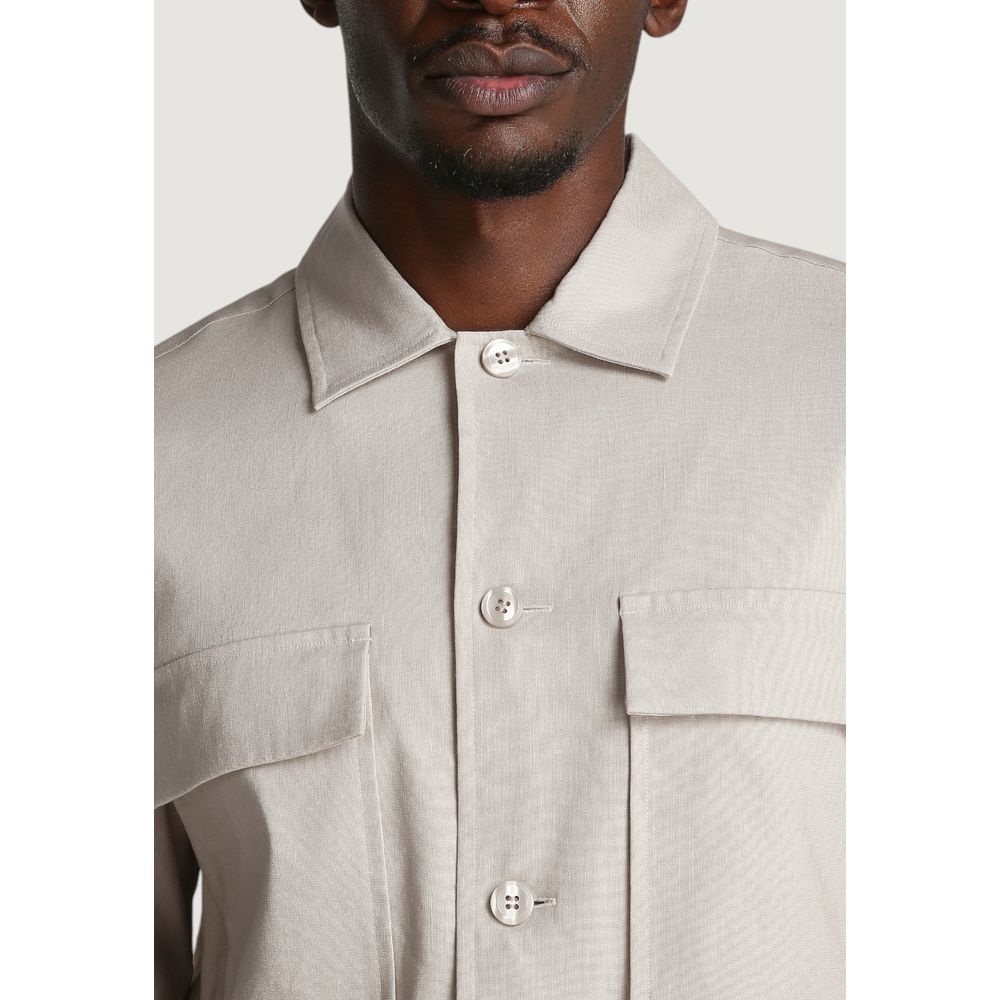Calvin Klein Beige Lyocell Coat Calvin Klein