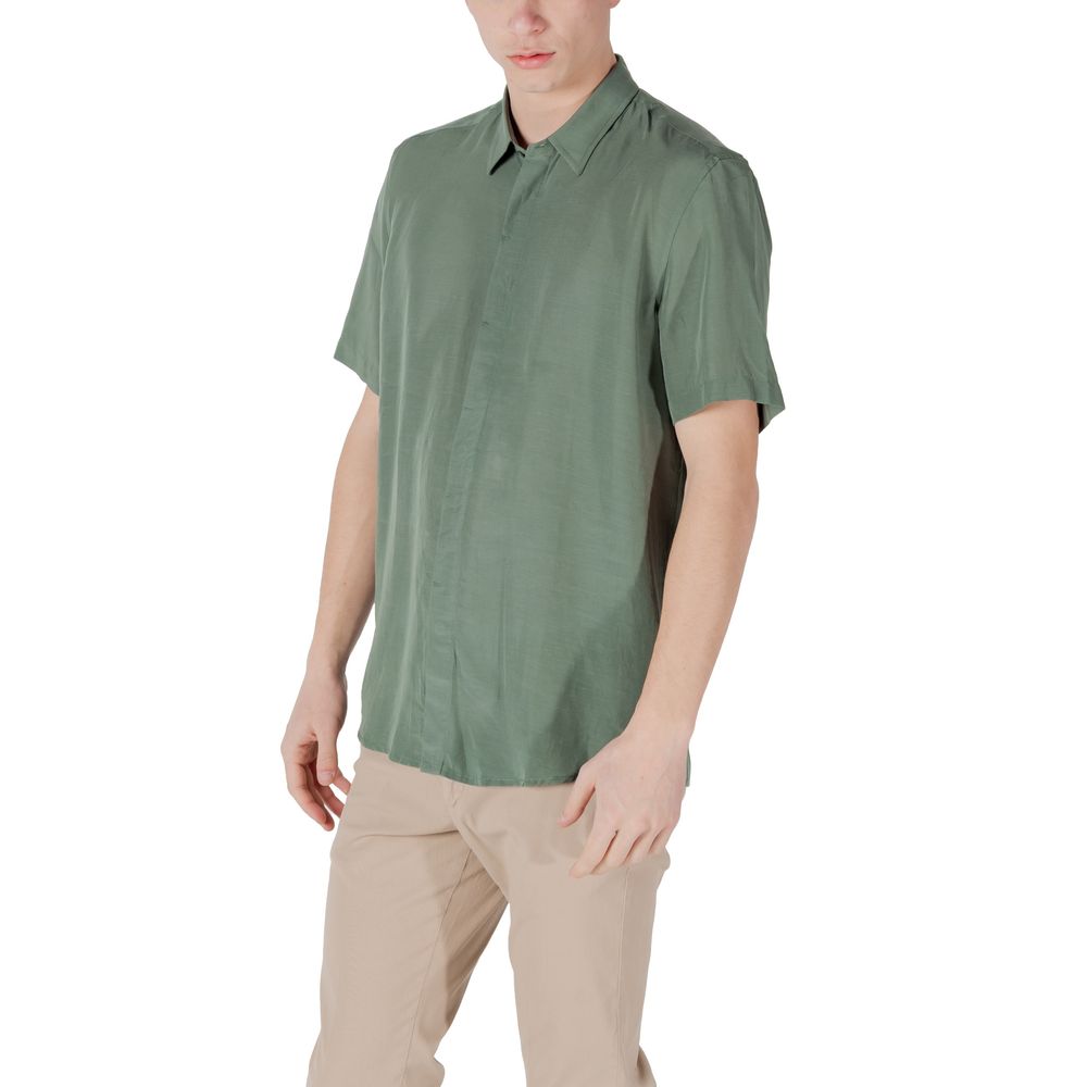 Antony Morato Bicolor Lyocell Shortsleeve Shirt Antony Morato