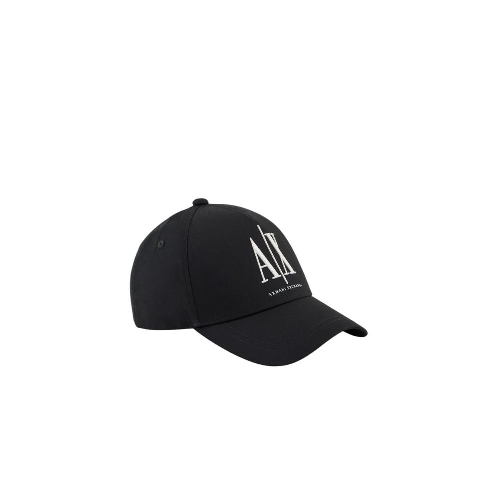 Armani Exchange Black Cotton Caps Baseball Hat Armani Exchange