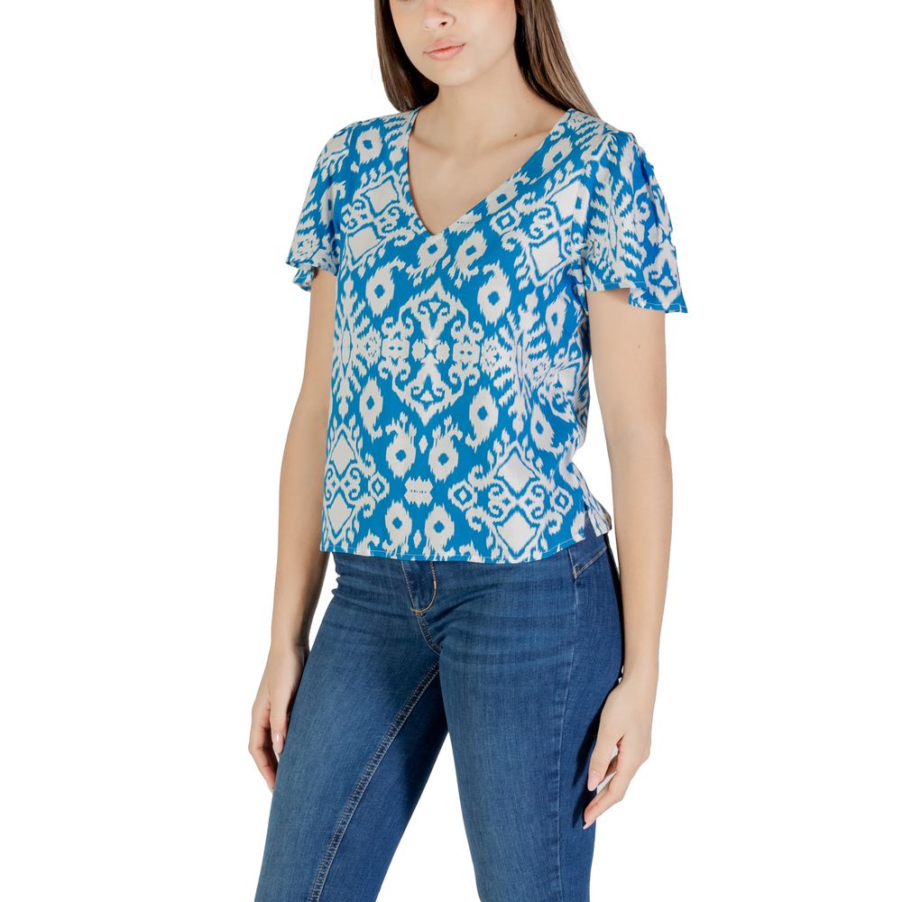 Vero Moda Blue Viscose Blouse Vero Moda