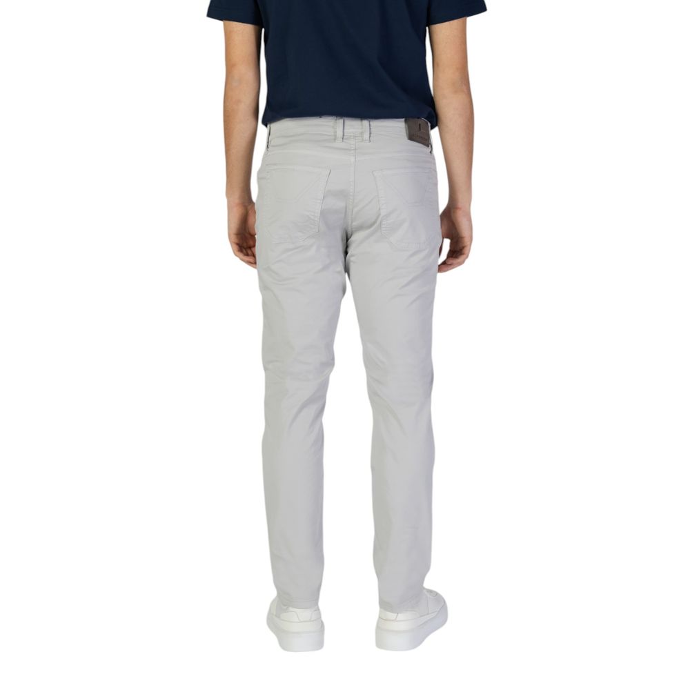 Jeckerson Gray Cotton Skinny Pants Jeckerson