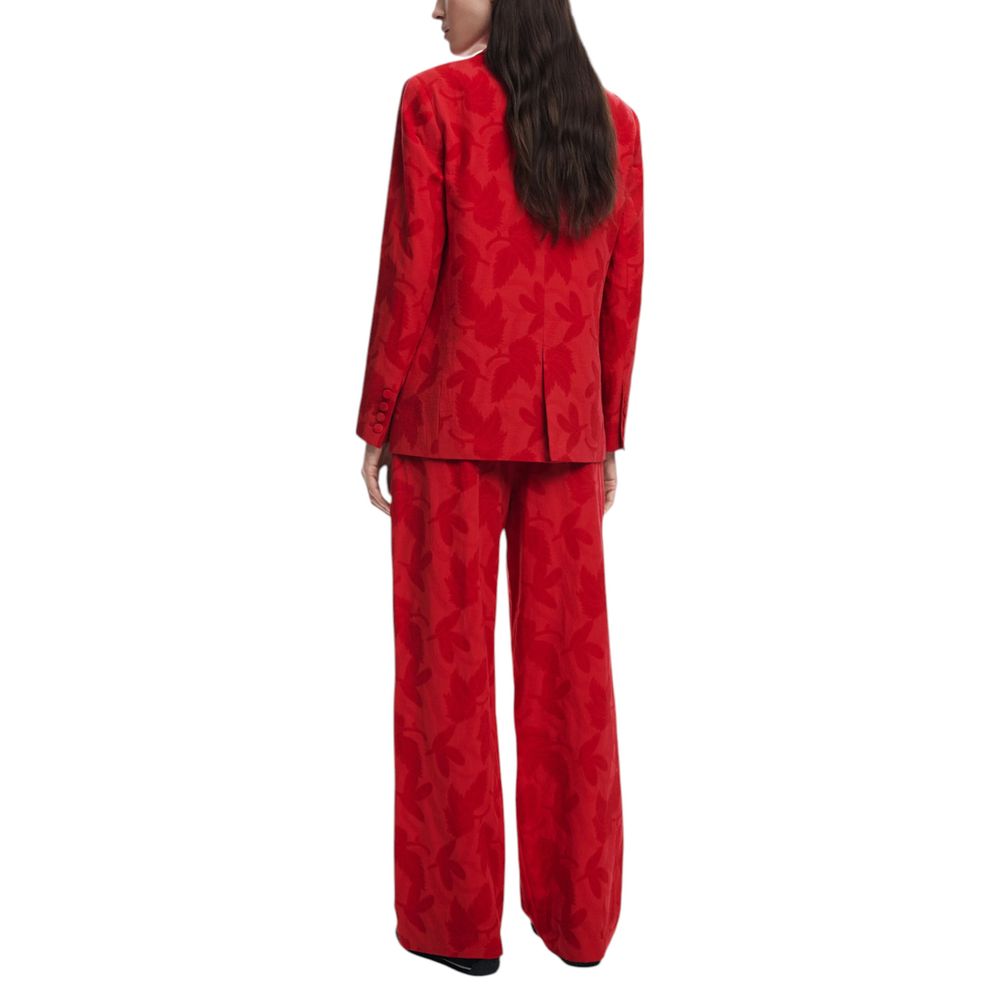 Desigual Red Cotton Blazer Desigual