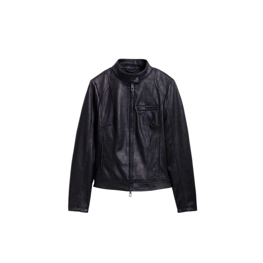 Desigual Black Polyester Jackets & Coat Desigual