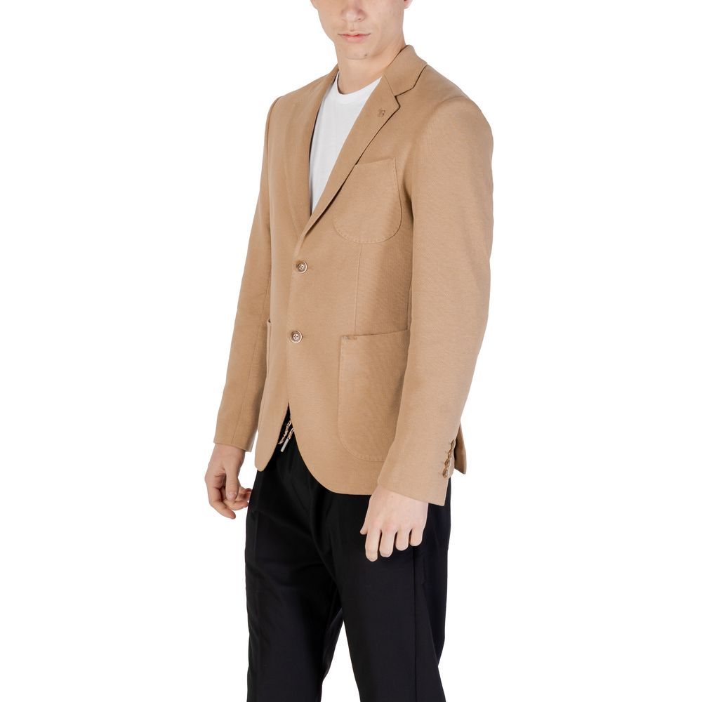 Gianni Lupo Beige Cotton Blazer Gianni Lupo