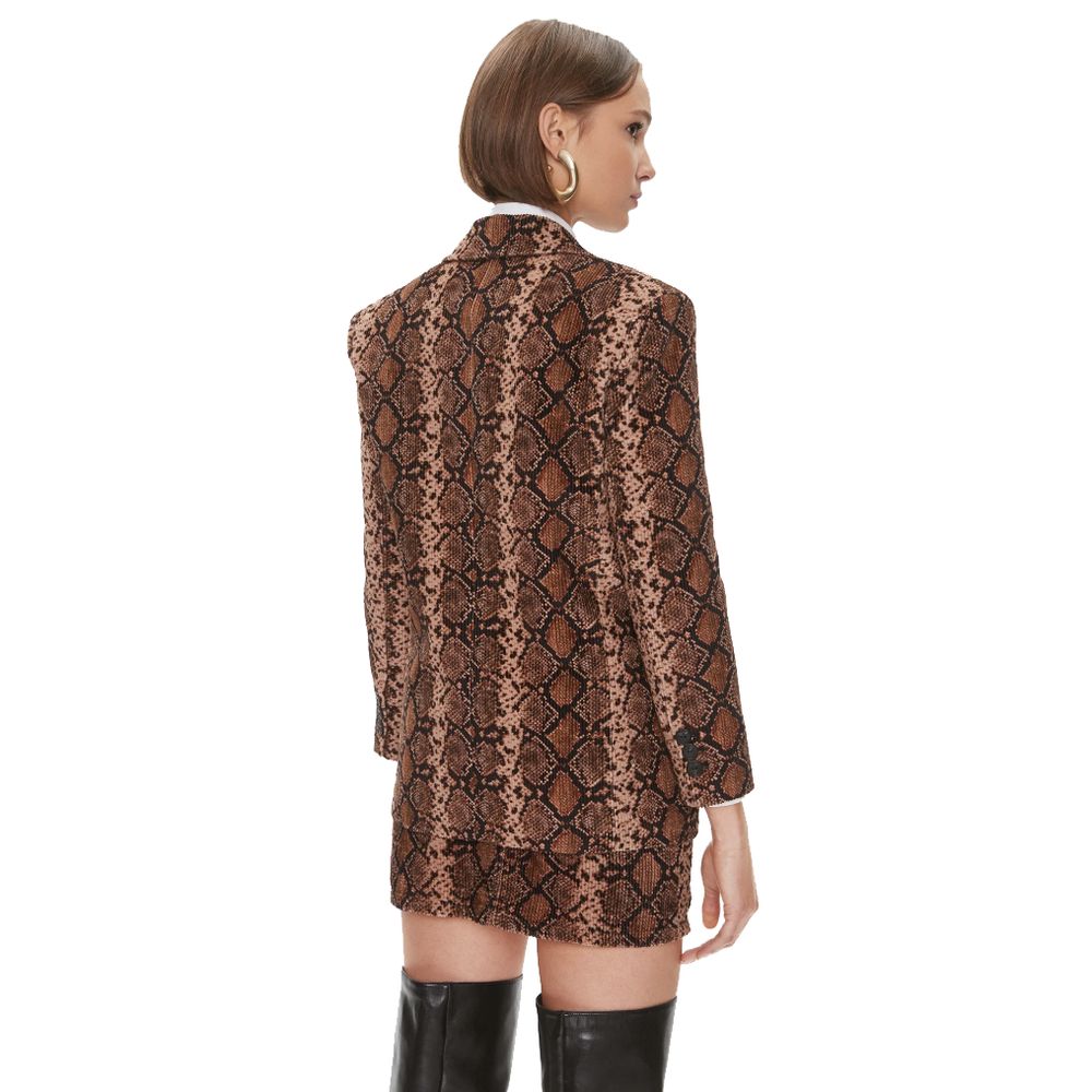 PINKO Brown Cotton Women Blazer PINKO