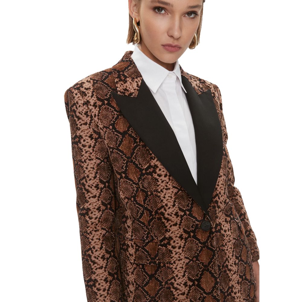 PINKO Brown Cotton Women Blazer PINKO