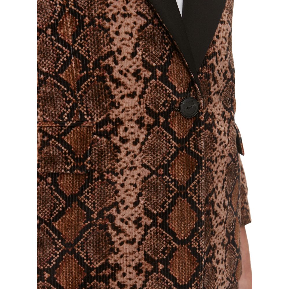 PINKO Brown Cotton Women Blazer PINKO