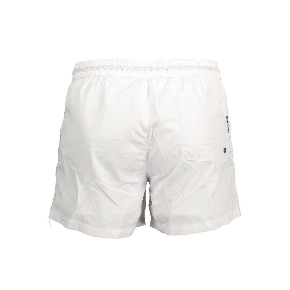 Karl Lagerfeld White Polyester Men's Swim Boxer
