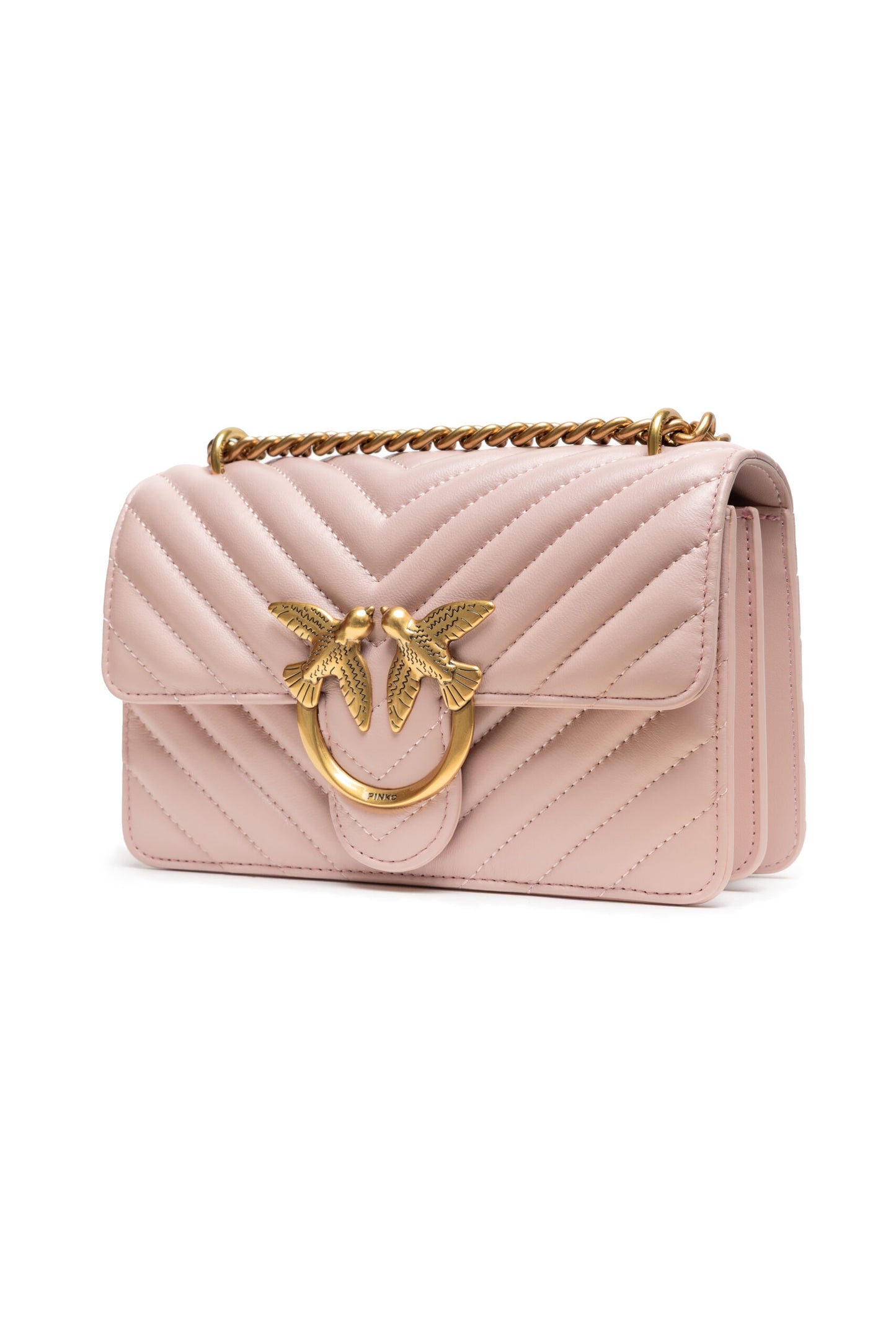 PINKO Powder Pink Love One Mini Shoulder Bag PINKO