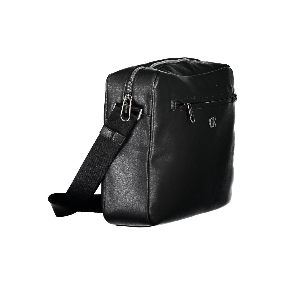 Calvin Klein Nero Recycled Polyester Men Briefcase Calvin Klein