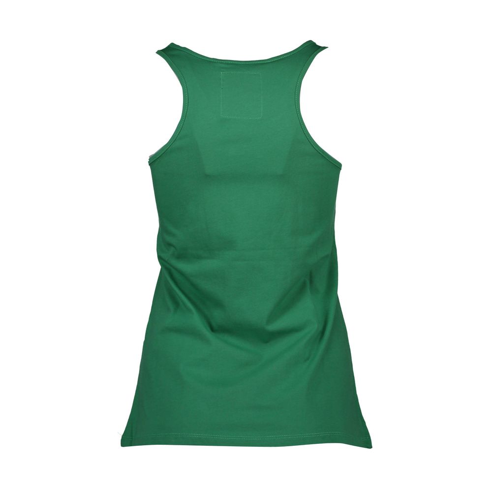 Silvian Heach Green Cotton Tank Top Silvian Heach