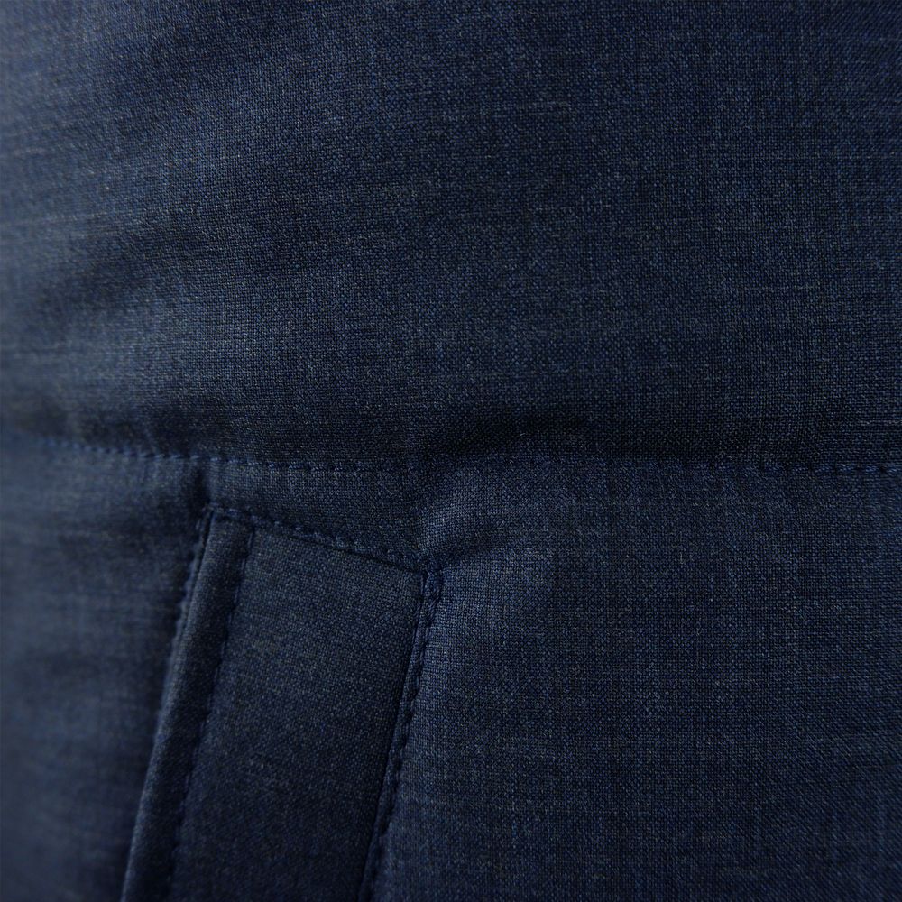Made in Italy Blue Wool Sleveless Jacket Made in Italy