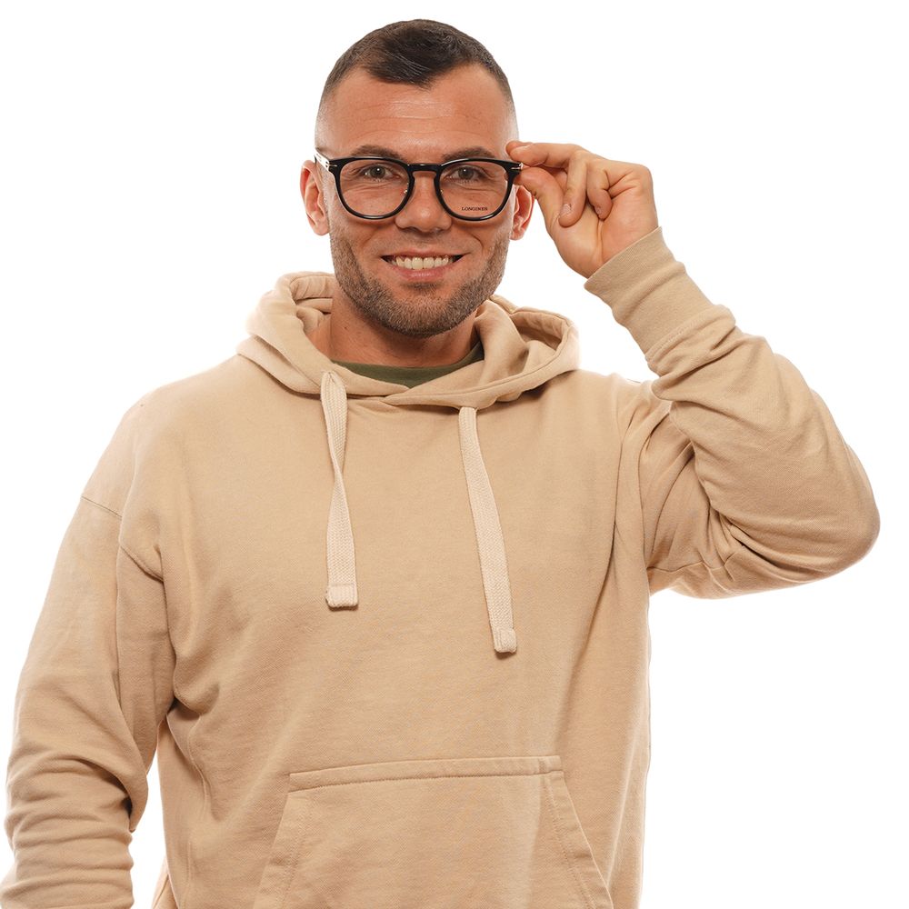 Longines Black Plastic Glasses Frames