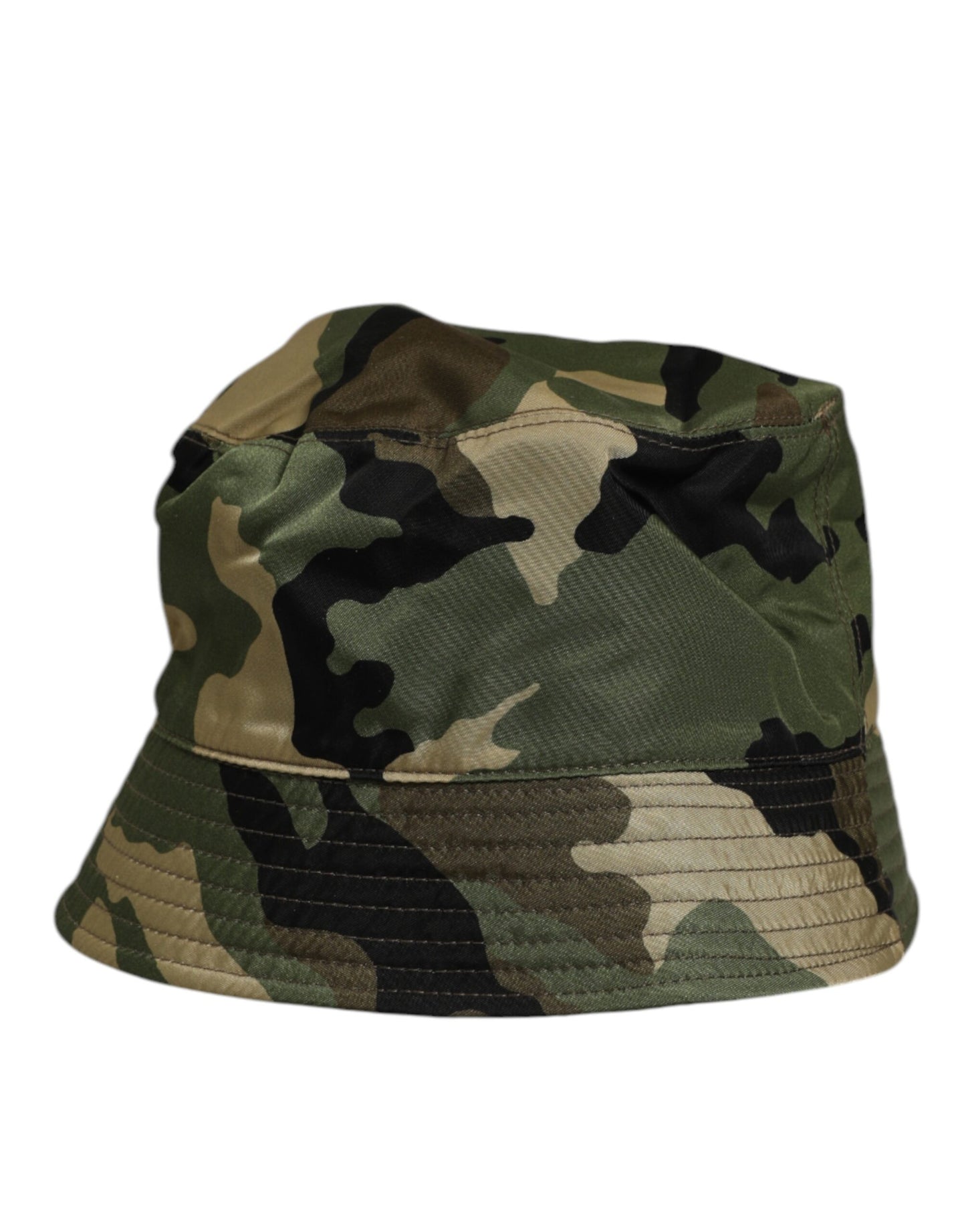 Dolce & Gabbana Green Camouflage Polyamide Logo Bucket Cap Hat Dolce & Gabbana